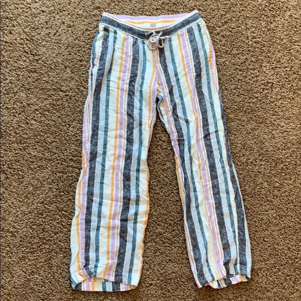 OLD NAVY BEACH LINEN BLEND PANTS